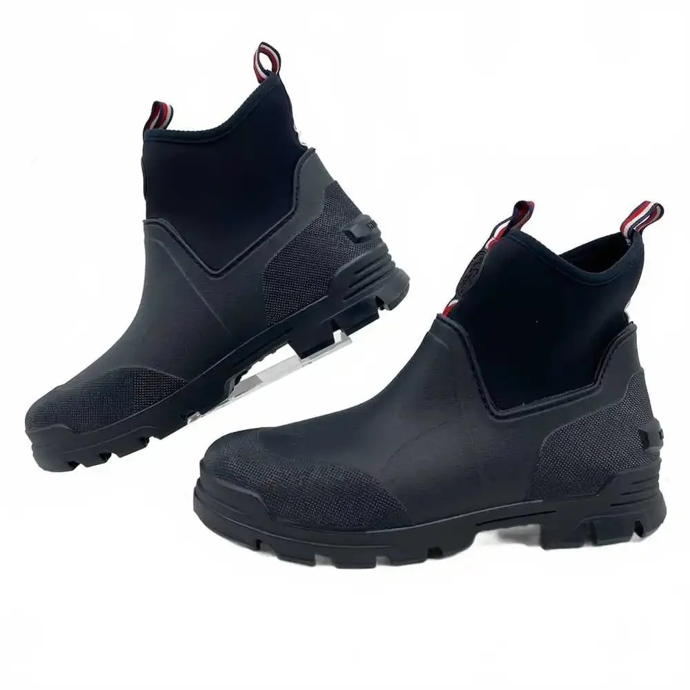 Tommy Hilfiger Navy Blue Rubber Ankle Rain Boots | Women’s Size 8